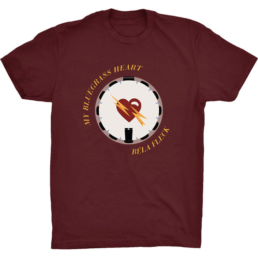 My Bluegrass Heart Banjo T, Maroon